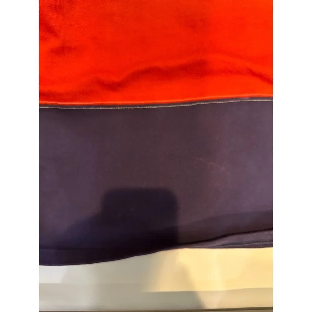Vintage 1994 Polo Ralph Lauren Rugby Shirt Mens XL Orange Navy Stripe